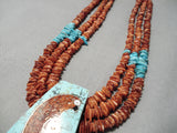Native American Important Ray Rosetta Santo Domingo Spiny Oyster Sterling Silver Necklace-Nativo Arts