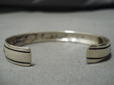 Guaranteed Authentic Vintage Native American Navajo Thomas Singer Sterling Silver Bracelet Old-Nativo Arts