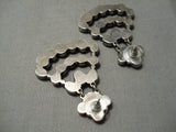 One Of Best Vintage Native American Navajo Royston Turquoise Sterling Silver Earrings-Nativo Arts