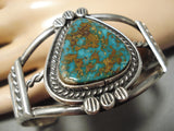 Quality Vintage Native American Navajo Turquoise Sterling Silver Bracelet Old Cuff-Nativo Arts