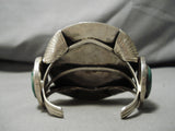 Best Vintage Native American Navajo Turquoise Kachina Sterling Silver Bracelet Old Cuff-Nativo Arts