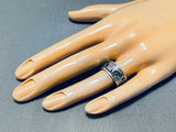 Horse In The Desert Vintage Native American Navajo Sterling Silver Ring-Nativo Arts