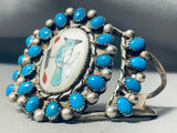 The Best Vintage Native American Navajo Bluejay Turquoise Sterling Silver Bracelet-Nativo Arts