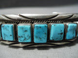 Important Vintage Native American Navajo Tommy Tso Turquoise Sterling Silver Bracelet Cuff-Nativo Arts