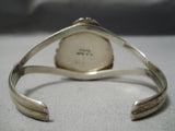 Rare Vintage Native American Navajo #8 Turquoise Sterling Silver Bracelet Old-Nativo Arts