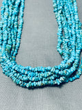 Striking Vintage Native American Navajo Sea Of Turquoise Necklace Old-Nativo Arts