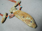 Important Vintage Native American Zuni Sandra Quandelacy Turquoise Sterling Silver Necklace-Nativo Arts