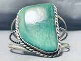Terrific Native American Navajo Green Turquoise Sterling Silver Bracelet-Nativo Arts