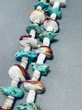 Native American 249 Gram Vintage Navajo Turquoise Shell Necklace Old-Nativo Arts