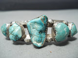 Incredible Vintage Native American Navajo Royston Turquoise Sterling Silver Nugget Bracelet-Nativo Arts