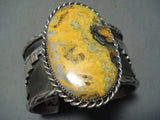 Phenomenal San Felipe Native American Bumble Bee Jasper Sterling Silver Bracelet-Nativo Arts