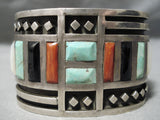 One Of The Best Vintage Native American Navajo Jimmie King Jr Turquoise Sterling Silver Bracelet-Nativo Arts