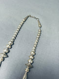 Hand Tooled Vintage Native American Navajo Hammered Sterling Silver Necklace-Nativo Arts