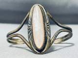 Native American Fabulous Vintage Mussel Shell Sterling Silver Bracelet-Nativo Arts