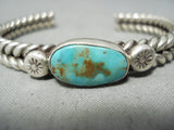 Tight Coil Vintage Native American Navajo Royston Turquoise Sterling Silver Bracelet-Nativo Arts
