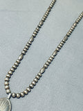 Fabulous Vintage Native American Navajo Sleeping Beauty Turquoise Sterling Silver Necklace-Nativo Arts