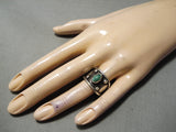 Impressive Vintage Native American Navajo Royston Turquoise Sterling Silver Ring Old-Nativo Arts