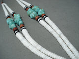 Dramatic Vintage Santo Domingo Royston Turquoise Necklace Native American Old-Nativo Arts