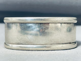 Superb Native American Laguna Signed Handcarved Sterling Silver Smooth Bracelet-Nativo Arts