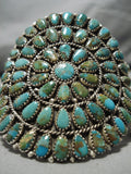 Incredible Vintage Native American Navajo Royston Turquoise Sterling Silver Cluster Earrings-Nativo Arts
