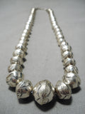Stunning Navajo Sterling Silver Necklace Native American-Nativo Arts