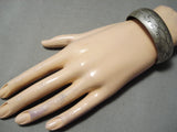 Wonderful Vintage Native American Navajo Sterling Silver Bracelet Old-Nativo Arts