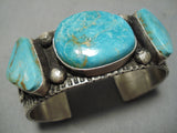Amazing Vintage Native American Navajo Royston Turquoise Sterling Silver Bracelet Cuff-Nativo Arts