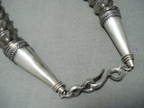 500 Gram Biggest Native American Navajo Signed Sterling Silver Coin Necklace-Nativo Arts