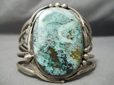 Very Important Vintage Native American Navajo Montezuma Turquoise Sterling Silver Bracelet-Nativo Arts