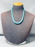 Native American Vibrant Vintage Santo Domingo Handcut Turquoise Sterling Silver Necklace-Nativo Arts