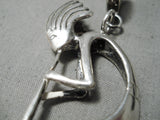 Incredible Vintage Navajo Sterling Silver Kokopelli Pendant Old Native American-Nativo Arts