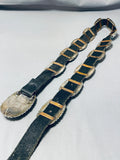Native American Important Rob Leekya (d.) Vintage Zuni Turquoise Sterling Silver Concho Belt-Nativo Arts
