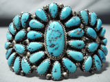 Signed Justin Wilson Vintage Native American Navajo Turquoise Sterling Silver Bracelet-Nativo Arts