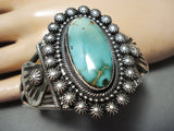 Unforgettable Navajo Damale Turquoise Sterling Silver Bracelet Native American-Nativo Arts