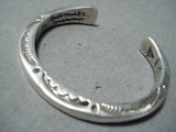 Authentic Vintage Native American Navajo Orville Tsinnie Sterling Silver Bracelet-Nativo Arts