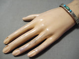 Authentic Murphey Platero Vintage Native American Navajo Turquoise Sterling Silver Bracelet-Nativo Arts