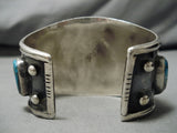 Museum Vintage Native American Navajo Morenci Turquoise Sterling Silver Bracelet Old-Nativo Arts