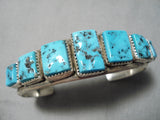 Striking Vintage Navajo Sleeping Beauty Turquoise Bracelet Native American-Nativo Arts
