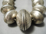 Heaviest Craziest Native American Navajo Sterling Silver Coin Silver Necklace- 435 Grams!-Nativo Arts