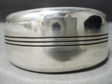 Impressive Vintage Navajo Sterling Silver Bracelet Native American-Nativo Arts
