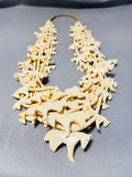 Native American Best Vintage Authentic Santo Domingo Hand Carved Horse Fetish Necklace-Nativo Arts