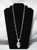 Intricate!! Vintage Native American Navajo Turquoise Lapis Sterling Silver Necklace-Nativo Arts