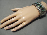 Heavy Jeff James Native American Navajo Royston Turquoise Sterling Silver Bracelet-Nativo Arts