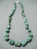 Native American Marvelous Vintage Santo Domingo Royston Turquoise Sterling Silver Necklace Old-Nativo Arts