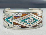 Excellent Vintage Native American Navajo Turquoise Sterling Silver Bracelet-Nativo Arts