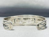 Native American Important Leo Feeney Vintage Royston Turquoise Heart Sterling Silver Bracelet-Nativo Arts