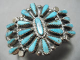 Sungursting Turquoise Vintage Native American Navajo Sterling Silver Bracelet Cuff-Nativo Arts