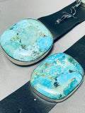 Native American 672 Gram Turquoise Slab Sterling Silver Signed Concho Belt-Nativo Arts