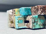 The Craziest Southwestern Sterling Silver Inlay Pueblo Bracelet-Nativo Arts
