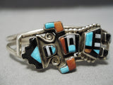 Incredible Vintage Zuni Native American Turquoise Sterling Silver Bracelet-Nativo Arts